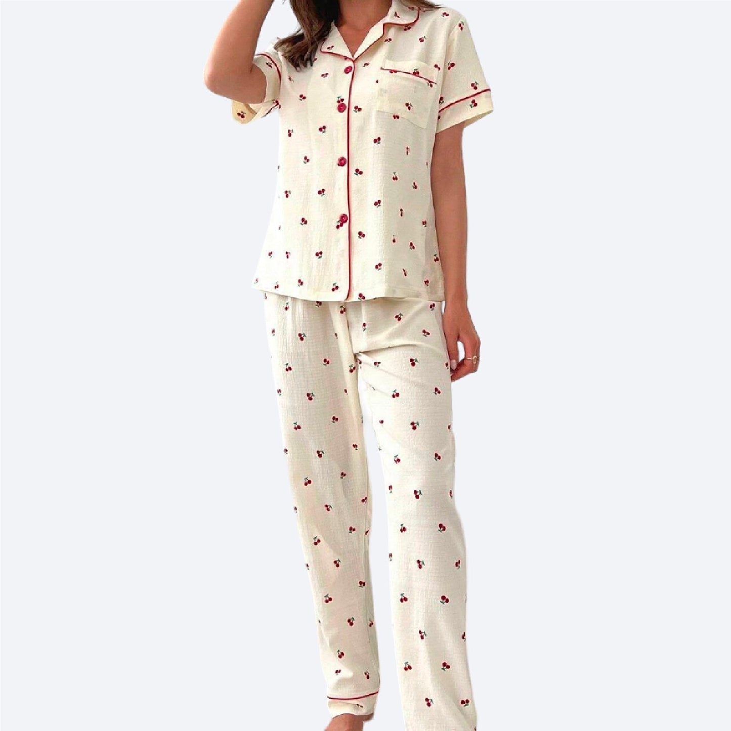 CHERRY PAJAMAS SET - astralfinds.online