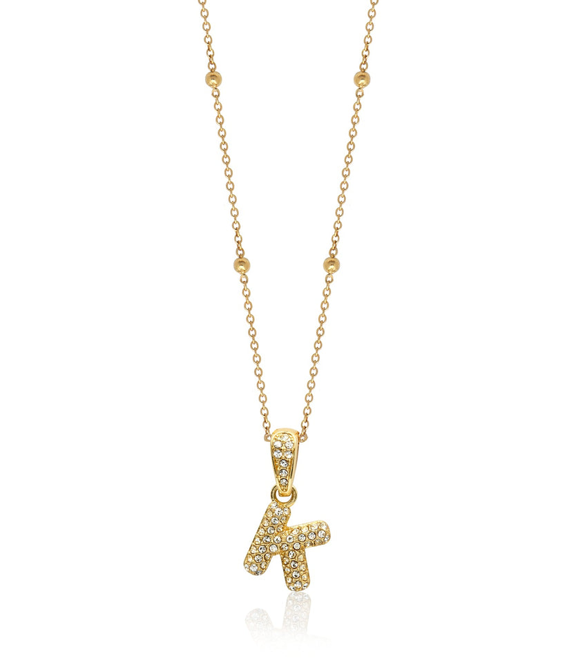 Bubble Initial Necklace - astralfinds.online