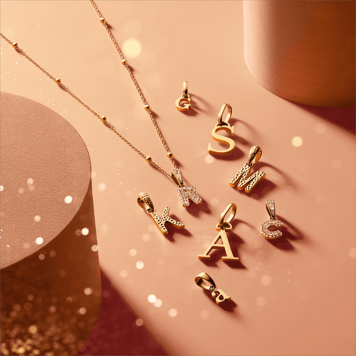 Bubble Initial Necklace - astralfinds.online