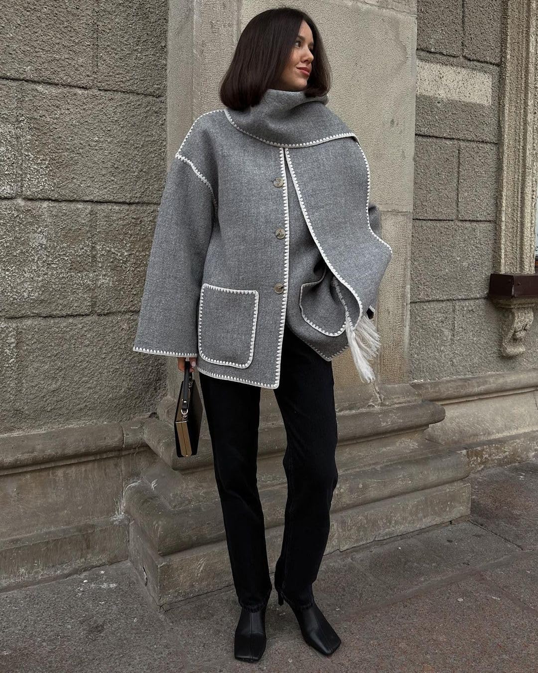 CLARA™ FALL SCARF COAT Astralfinds