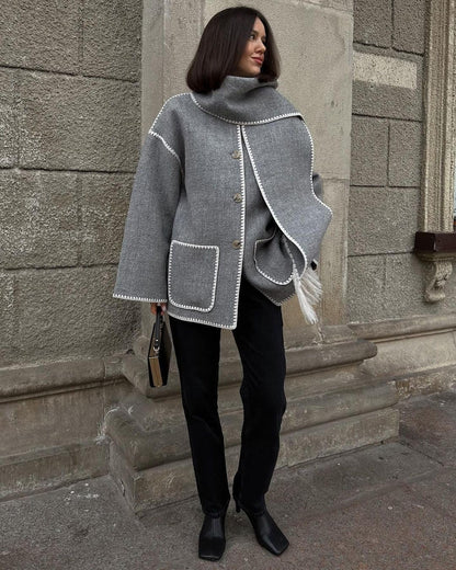 CLARA™ FALL SCARF COAT Astralfinds