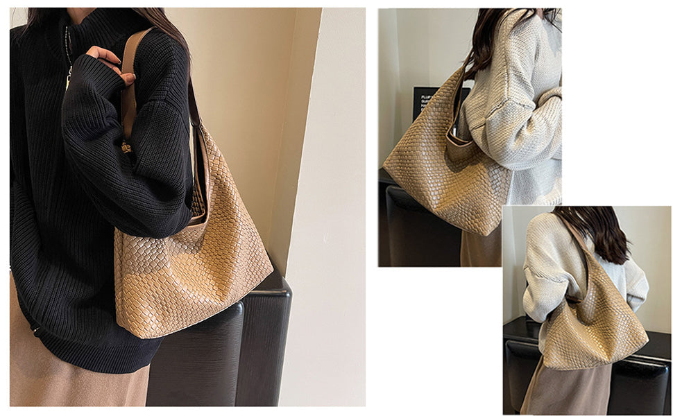 'ARIEL' woven knot bag! Soft Vegan Premium Faux Leather