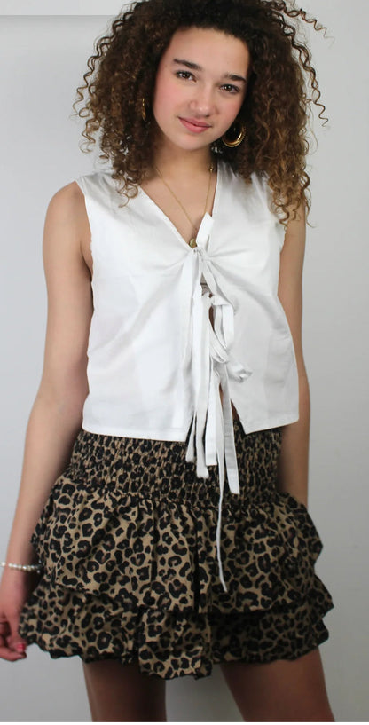 Summer Skirt Leopard/Black/White