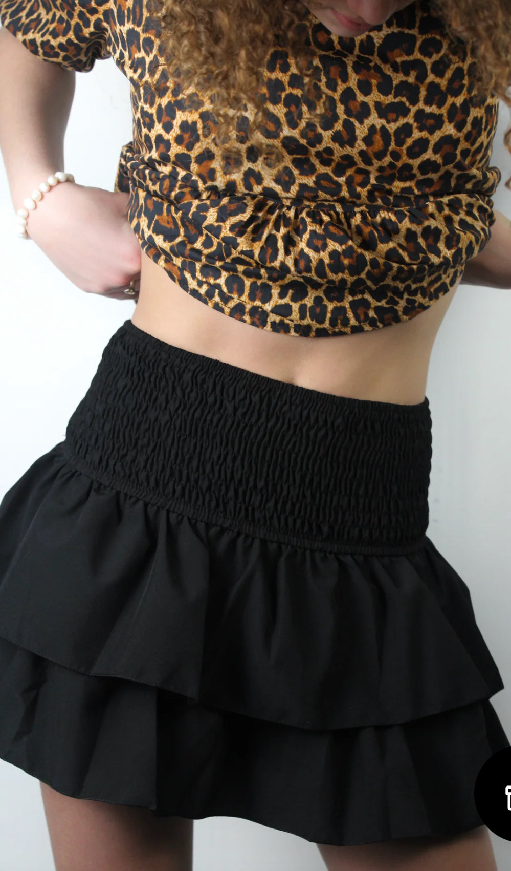 Summer Skirt Leopard/Black/White