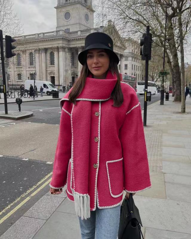 CLARA™ FALL SCARF COAT Astralfinds