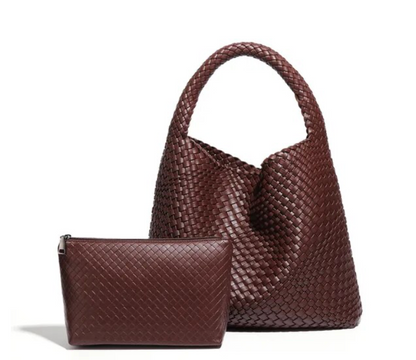 'ARIEL' woven knot bag! Soft Vegan Premium Faux Leather