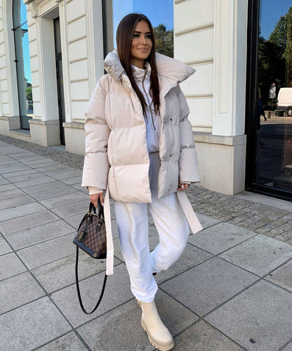 Elena™ | Elegant Lace-Up Quilted Jacket - astralfinds.online