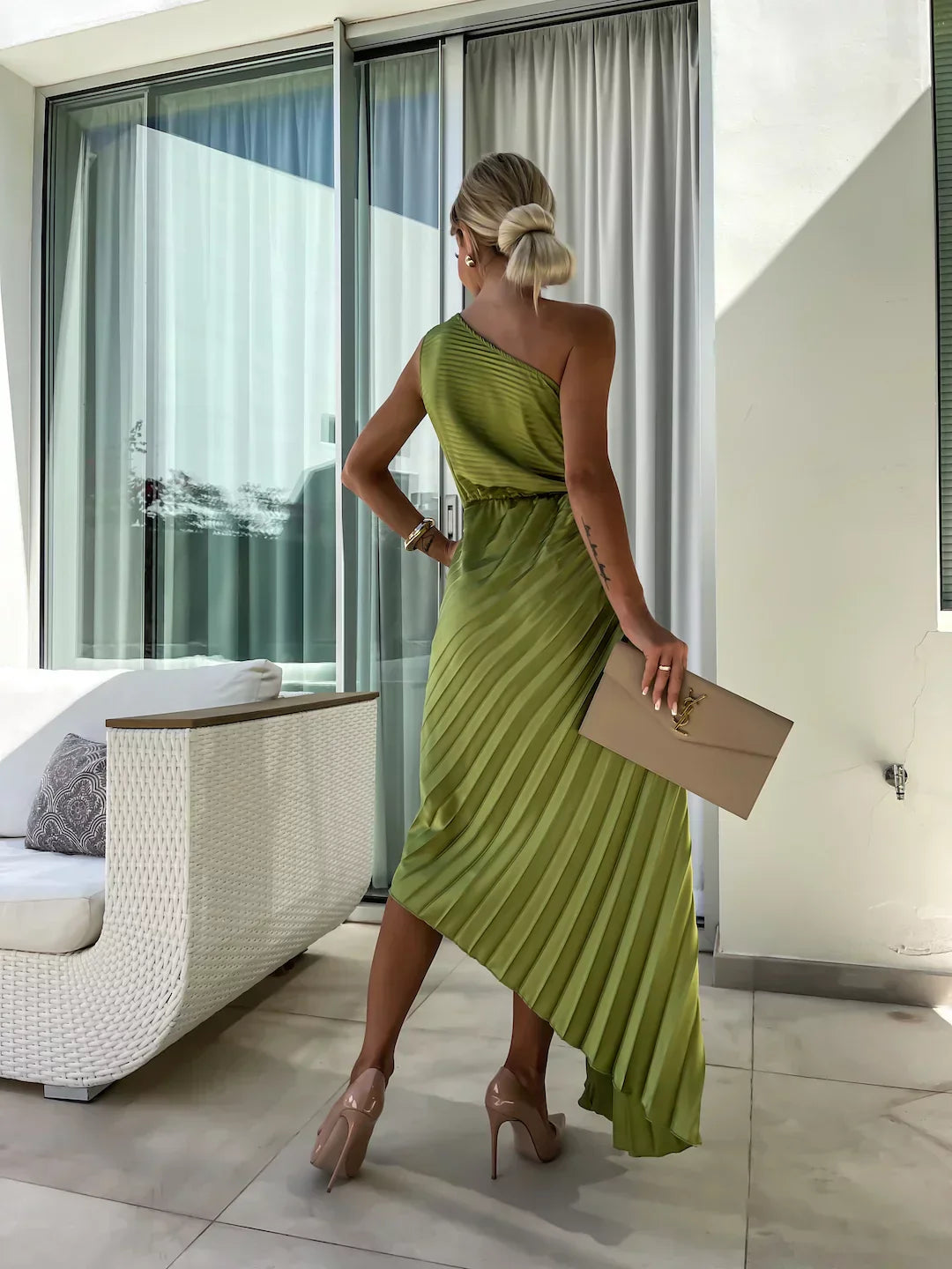 Lizbeth -  Flower Shoulder Maxi Dress Meracchi London