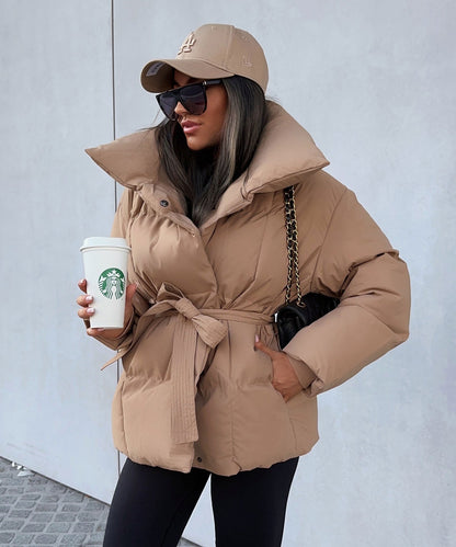 Elena™ | Elegant Lace-Up Quilted Jacket - astralfinds.online